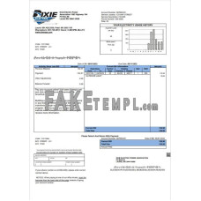 USA Mississippi Dixie Electric fake utility bill Word and PDF template