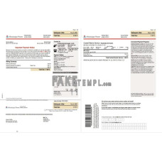 USA Mississippi Power fake utility bill Word and PDF template, 2 pages