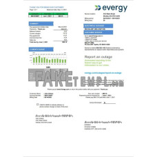 USA Missouri Evergy fake electricity utility bill Word and PDF template