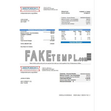 USA Missouri Independence Utilities fake utility bill Word and PDF template