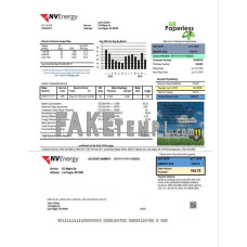 USA Nevada NV Energy fake utility bill Word and PDF template