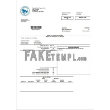 USA Nevada Orono The Lakehore City fake utility bill Word and PDF template