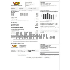 USA Nevada Waterloo North Hydro fake utility bill Word and PDF template