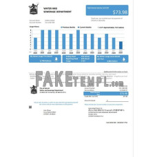 USA Ohio City of Detroit fake water utility bill Word and PDF template