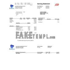 USA Ohio Kalahari Waterpark Resort fake utility bill Word and PDF template