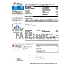 USA Ohio Vectren fake utility bill Word and PDF template