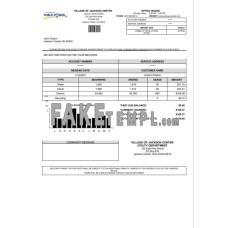 USA Ohio Village of Jackson Center Public Power fake utility bill Word and PDF template