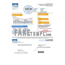 USA Oklahoma LREC Lake Region fake utility bill Word and PDF template