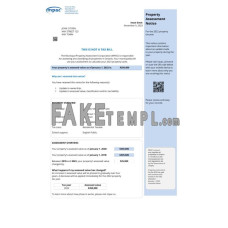 USA Ontario MPAC fake utility bill Word and PDF template