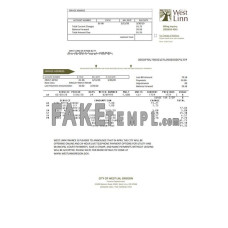 USA Oregon City of West Linn fake utility bill Word and PDF template