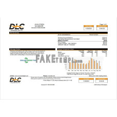 USA Pennsylvania Duquesne Light Company (DLC) fake utility bill Word and PDF template