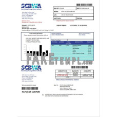 USA Pennsylvania SCBWA fake water utility bill Word and PDF template