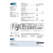 USA Pennsylvania UGI Utilities fake utility bill Word and PDF template