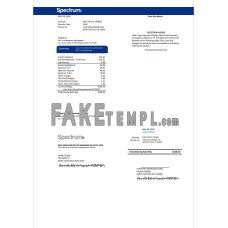 USA Spectrum fake utility bill Word and PDF template