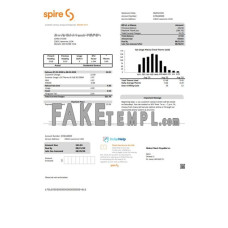 USA Spire gas fake utility bill Word and PDF template