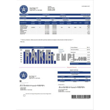 USA Texas City of Sugar Land fake utility bill Word and PDF template