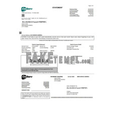 USA Texas CoServ fake utility bill Word and PDF template