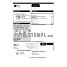 USA Texas Direct Energy fake utility bill Word and PDF template