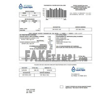 USA Texas El Paso fake water utility bill Word and PDF template