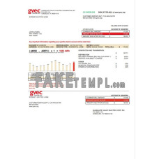 USA Texas GVEC fake utility bill Word and PDF template