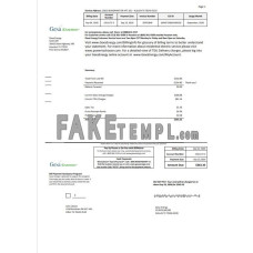 USA Texas Gexa Energy fake utility bill Word and PDF template