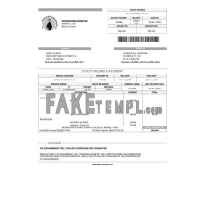 Ukraine Vodokanal Donetsk (Донецькмиськводоканал) fake utility bill Word and PDF template