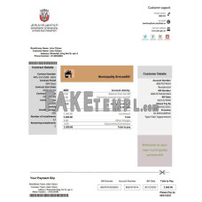 United Arab Emirates Abu Dhabi Municipality Service fake utility bill Word and PDF template