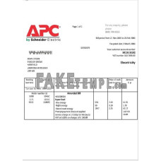 United Kingdom APC fake electricity utility bill Word and PDF template