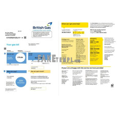 United Kingdom British Gas fake utility bill Word and PDF template (2 pages) version 1