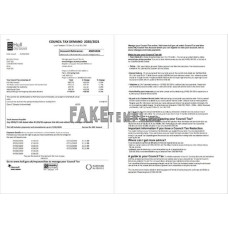 United Kingdom Hull City Council fake utility bill Word and PDF template, 2 pages