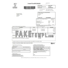 United Kingdom Liverpool City Council tax fake utility bill Word and PDF template