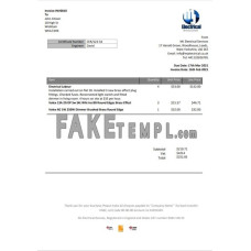 United Kingdom MJ Electrical fake utility bill Word and PDF template