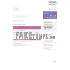 United Kingdom Npower fake utility bill Word and PDF template, version 2