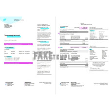 United Kingdom Octopus Energy fake utility bill Word and PDF template, 3 pages