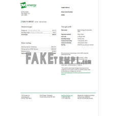 United Kingdom Ovo Energy fake utility bill Word and PDF template