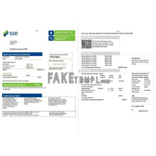 United Kingdom SSE Energy fake utility bill Word and PDF template, 4 pages