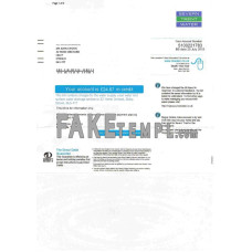 United Kingdom Severn Trent Waterfake utility bill photoshop template PSD