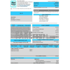 United Kingdom Turks and Caicos Islands Provo Water Company fake utility bill Word and PDF template