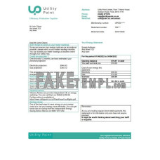 United Kingdom Utility Point fake utility bill Word and PDF template