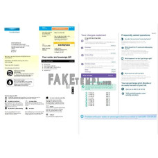 United Kingdom Yorkshire fake water utility bill Word and PDF template (2 pages)