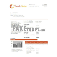 Uruguay TiendaSolar fake utility bill Word and PDF template