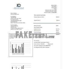 Yemen Gas Company fake utility bill Word and PDF template