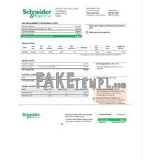 Yemen Schneider Electric fake utility bill Word and PDF template