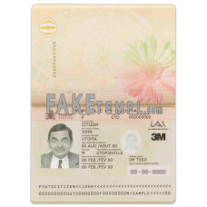 Utopia fake passport photoshop template PSD