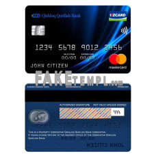 Uzbekistan Qishloq Qurilish Bank fake mastercard photoshop template PSD