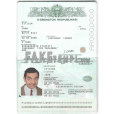 Uzbekistan fake passport photoshop template PSD