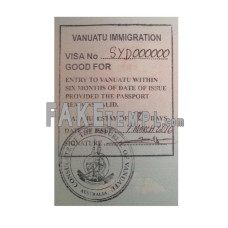 Vanuatu fake visa stamp photoshop template PSD