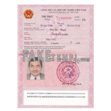 Vietnam fake tourist visa discretionary leave (DL) photoshop template PSD, version 2