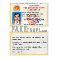 Vietnam fake identity card photoshop template PSD