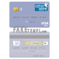 Vanuatu Asia Merchant Bank Limited fake visa debit card photoshop template PSD